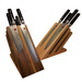 Bloc à couteaux en hêtre aimanté tout équipé de 6 couteaux Kasumi Damas