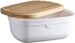 Boîte à pain en céramique 35,5x24,5 cm Blanc Craie