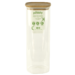 Pot en verre carré 2,2l avec couvercle en bambou