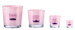 Bougie parfumée en verre de cristal rose épais Grande 3 mèches