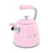 Bouilloire sifflante 2,3L style "Années 50" Rose