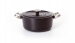 Cocotte 'actuel' Noire ronde 26 cm 6.3 l. bouton et poignées en inox