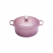 Cocotte Signature en fonte émaillée ronde 20 cm Mauve Pink