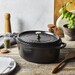 Cocotte ovale 29 cm Noir mat
