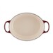 Cocotte ovale 29 cm Rouge Garnet bouton doré