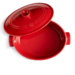 Cocotte ovale en céramique 39,5x26,5 cm Rouge Grand Cru