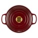 Cocotte ronde 24 cm Rouge Garnet bouton doré