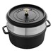 Cocotte ronde avec panier vapeur 24 cm Noir mat