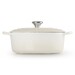 Cocotte Signature en fonte émaillée ovale 27 cm Crème