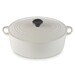 Cocotte Signature en fonte émaillée ovale 27 cm Crème