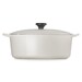 Cocotte Signature en fonte émaillée ovale 27 cm Crème