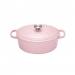 Cocotte Signature en fonte émaillée ovale 27 cm rose Chiffon Pink