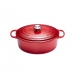 Cocotte Signature en fonte émaillée ovale 27 cm rouge Burgundy