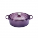 Cocotte Signature en fonte émaillée ovale 27 cm violet Cassis