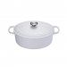 Cocotte Signature en fonte émaillée ovale 29 cm blanc Coton
