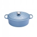Cocotte Signature en fonte émaillée ovale 29 cm bleu Minéral