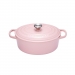 Cocotte Signature en fonte émaillée ovale 29 cm rose Chiffon Pink