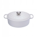 Cocotte Signature en fonte émaillée ovale 31 cm blanc Coton