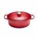 Cocotte Signature en fonte émaillée ovale 31 cm rouge Burgundy