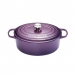 Cocotte Signature en fonte émaillée ovale 31 cm violet Cassis