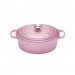 Cocotte Signature en fonte émaillée ronde 27 cm rose Mauve Pink