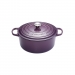 Cocotte Signature en fonte émaillée ronde 22 cm violet Cassis
