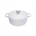 Cocotte Signature en fonte émaillée ronde 24 cm blanc Coton