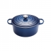 Cocotte Signature en fonte émaillée ronde 24 cm bleu Encre