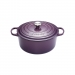 Cocotte Signature en fonte émaillée ronde 24 cm violet Cassis