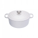 Cocotte Signature en fonte émaillée ronde 26 cm blanc Coton