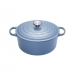 Cocotte Signature en fonte émaillée ronde 26 cm bleu Minéral