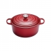 Cocotte Signature en fonte émaillée ronde 26 cm rouge Burgundy