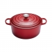 Cocotte Signature en fonte émaillée ronde 28 cm rouge Burgundy