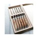 Coffret 6 couteaux Laguiole Prestige en Loupe de Cade finition Brillant