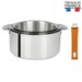 Coffret de 3 casseroles 16 à 20 cm avec 1 Poignée Orange MUTINE AMOVIBLE