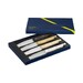 Coffret de 4 couteaux de table lame lisse Facettes manches assortis