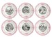 Coffret de 6 Assiettes Dessert Assorties MARIAGE ROSE