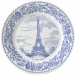 Coffret de 6 assiettes à mignardises en faïence Monuments de Paris