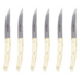 Coffret de 6 couteaux à steak 6.16 manche nacrine ivoire