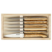 Coffret de 6 couteaux à steak Capucin manche bois d'Olivier