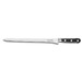 Couteau à saumon lame alvéolée pointue Forgé Pro 30 cm manche noir rivets inox