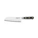 Couteau Oriental Santoku alvéolé Forgé Pro 18 cm manche noir rivets laiton