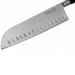 Couteau Oriental Santoku alvéolé Forgé Pro 18 cm manche noir rivets laiton