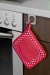 Crochet porte torchon double en inox