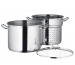 Cuit pâtes Küchenprofi en inox 24 cm 7.5 Litres avec couvercle en verre