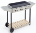 Desserte inox & bois Roller Grill pour planchas Roller Grill 90 cm à monter