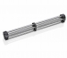 Dessus d'évier pliable en inox et silicone noir 46 x 22 cm