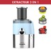 Extracteur de jus Juice Expert 3 chromé mat & bleu ciel