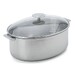 Faitout ovale 30 cm inox Mutine induction amovible avec grille & couvercle en ve
