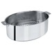 Faitout ovale 30 cm inox Mutine induction amovible avec grille & couvercle en ve